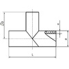 Draft AlphaPipe T-piece welded 90° 3-segment equal-sided, PE100, SDR 11, d560 [Code number: 7w0821]
