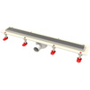 Photo Tatpolymer Linear shower drain, d - 50 mm, without stainless steel frame, horizontal, type C grating - slotted, "dry" mechanical and water seal [Code number: 1d0881 / TP-55C-700]