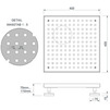 Draft SitaDrain Terra Cover of stainless steel, square design grating, 400x400 mm [Code number: 25404012]