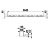 Draft Hauraton DACHFIX STEEL 115 Channel, type 45, 1000x115x45 mm (price on request) [Code number: 65000]