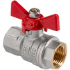 Photo VALTEC Full bore ball valve, d - 20, female-female, GOST, butterfly handle [Code number: VT.417.N.05]