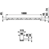Draft Hauraton DACHFIX STEEL 115 Channel, type 45, height adjustable, galvanised steel, 1000x115x59 - 74 mm (price on request) [Code number: 65003]