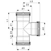 Draft VIEGA Prestabo T-​piece, d 88,9 х 64,0 х 88,9 [Code number: 597979]