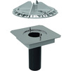 Photo Geberit Pluvia roof outlet with fastening flange, for gutters, gratting of aluminum castings, 25 l/s [Code number: 359.131.00.1]