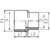 Draft (TEMPORARILY NOT SUPPLIED) - EFFAST Reducing socket plain, PVC, d 125, d1 140, d2 110 [Code number: 4w0285 / RDRRLD125L]