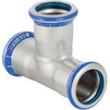Photo [NO LONGER PRODUCED] - Geberit Mapress Stainless Steel T-piece, equal, FKM, blue, d 54 [Code number: 50338]