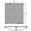 Draft Gidrolica Drainage grate, cast-iron slotted DGCS - 50 (E600) - 50x54,7x2,5 - 1,9/24,9 [Code number: RU22015]