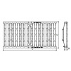 Draft Gidrolica Drainage grate, cast-iron slotted DGCS - RU 22039 - 20 (D400) - 50x24,7x2,5 - 1,8/22 ABCD [Code number: RU22039]