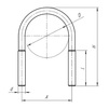 Draft U-shaped clamp TUB, d - 95, M12 Hdg (price on request) [Code number: 09403121]