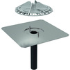 Photo Geberit Pluvia roof outlet with mounting flange, aluminum grille, d 56 [Code number: 359.127.00.1]