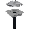 Photo Geberit Pluvia roof outlet with fastening flange, for gutters, gratting of aluminum castings, 12 l/s [Code number: 359.128.00.1]