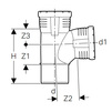Draft Geberit Silent-Pro T-piece 87,5°, offset, d110, d1 110 [Code number: 393.555.14.1]