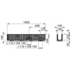 Draft Hauraton RECYFIX STANDARD 100 Combined article, class C 250, type 010, with ductile iron grating, SW 6 mm, locked, 1000x150x185 mm (price on request) [Code number: 41232]