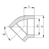 Draft RTP ALPHA PP-R Elbow 45°, d - 25, PN 25, white [Code number: 10825]
