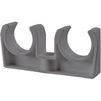 Photo RBK Double pipe fastener, d - 20, PP, color gray [Code number: 032147]