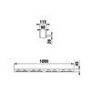 Draft Hauraton DACHFIX STEEL 115 Channel type 45, stainless steel, 1000х115х45 mm (price on request) [Code number: 65010]