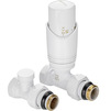 Фото Комплект терморегулирующего оборудования VALTEC для радиатора прямой,  DN - 15, d - 1/2" (белый) [Артикул: VT.046.WR.04]