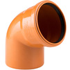 Фото Отвод 67° РТП BETA ORANGE, d - 160, PP-B, для НК, раструбное соединение, рыжий, (18 шт в упаковке) [Артикул: 50330 (RTP)]