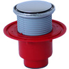 Photo Hutterer Lechner Floor drain vertical, DN - 50, with Prmus blue-trap, for SML (cast-iron) pipe, with round grate [Code number: HL 310PrblueR - SML]