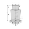 Draft ONYX Caisson for a well 955x2000x630 mm, series A, manholes diameter 630 mm, base thickness 15 mm, without stairs, without coupling (price on request) [Code number: 3d0196]