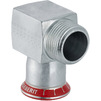 Photo [NO LONGER PRODUCED. REPLACEMENT: 21615] - Geberit Mapress Carbon Steel elbow adapter 90° with male thread, d 18 [Code number: 21605]