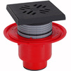 Photo Hutterer Lechner Floor drain vertical, DN - 50, with Prmus blue-trap, for SML (cast-iron) pipe, with cast iron grate (1,5 t) [Code number: HL 310PrblueG - SML]