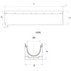 Draft Gidrolica Drainage channel concrete box, with galvanized angle housing, with bias 0,5% КUb 100.36,3(30).36(29,5) - BGU-Z, № 13, DN - 300 [Code number: 40430213]