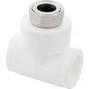 Фото Тройник РТП ALPHA PP-R, d - 20, d1 - 3/4", с накидной гайкой на метал. штуцере, белый [Артикул: 14270]