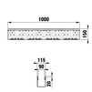 Draft Hauraton DACHFIX STEEL 115 Channel, type 150, galvanised, 1000x115x150 mm (price on request) [Code number: 65075]