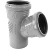 Photo RTP BETA T-piece 67°, d - 40, d1 - 40, for non-pressure internal sewerage, for socket, PP, grey [Code number: 33464]
