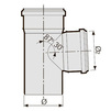 Draft SINICON Standard T-piece 87,5°, PP, d - 125, d1 - 110 (on request) [Code number: 510053.R]