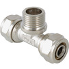 Photo VALTEC T-piece, pressing connection, with male thread, d - 20х1/2" [Code number: VTm.333.N.200420]