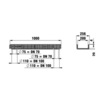 Draft Hauraton RECYFIX STANDARD 200 Combined article, class A 15, type 100 with slotted grating, locked, 1000x256x100 mm (price on request) [Code number: 40647]