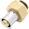 Photo KAN-Therm ultraPRESS Connector, d - 32, G - 1", brass, Eurokonus, with female thread [Code number: 1009271009]