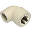 Фото Угольник 90° Wavin Ekoplastik PP-RCT, d - 20, d1 - 1/2", с металлической внутренней резьбой [Артикул: SKOI02020RCT]