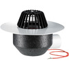 Photo Hutterer & Lechner Flat-roof drain DN110 horizontal, with PVC-flange and heating (10-30W/230V) [Code number: HL 64.1P/1]