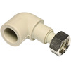 Photo Wavin Ekoplastik PP-RCT Elbow 90° reducing, d - 20, d1 - 1/2", with union nut [Code number: SKOM02020RCT]