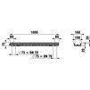 Чертеж Канал комбинированный Hauraton RECYFIX PRO 100, класс A 15, с решеткой SW 80/10, тип 75, 1000x160x75 мм (цена по запросу) [Артикул: 47018]