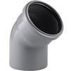 Photo RTP BETA Bend 45° for non-pressure domestic sewage, for socket, PP, d - 110, box, grey [Code number: 36676]