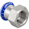 Photo [NO LONGER PRODUCED] - Geberit Mapress Stainless Steel adapter with female thread, FKM, blue, d 42-Rp1 1/4" [Code number: 50497]