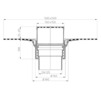 Draft Hutterer & Lechner flat-roof drain with bitumen membrane, walkable, vertical, DN125 [Code number: HL 62BH/2]