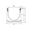 Draft Gidrolica Drainage channel concrete box, with cast iron angle housing КU 100.49,9 (40).44,5(37,5) - BGZ-S, № 10-0, DN - 400 [Code number: 40640162]