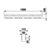 Чертеж Канал Hauraton DACHFIX STEEL 115, тип 100, оцинкованный, 1000x115x100 мм (цена по запросу) [Артикул: 65050 (H)]