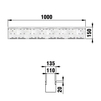 Draft Hauraton DACHFIX STEEL 135 Channel, type 150, galvanised, 1000x135x150 mm (price on request) [Code number: 65175]