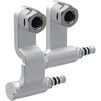 Photo Geberit Mepla set of connector end pieces for inlet and return flow, with union connector for Euro cone, left, d 16mm, d1 15mm [Code number: 611.363.22.7]