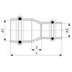 Draft VIEGA Profipress Reducing coupling, d 22 x 15 [Code number: 325794]