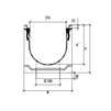 Draft Gidrolica Drainage channel concrete box (СО-300mm), with cast iron angle housing, with spillway KUs 100.39,9 (30).64,5(57,5) - BGZ-S, № 50-0, DN - 300, 10 [Code number: 40631180]