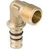 Photo Geberit Mepla elbow adapter 90° with male thread, brass, d 20 x 1/2" [Code number: 612.252.00.5]