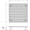Draft SitaDrain Terra Cover of galvanised steel, longitudinal plates, 500x500 mm [Code number: 20505015]