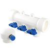 Photo (NO LONGER PRODUCED) - VALTEC PPR Manifold with ball valves, 6 outlets, d - 40, d1 - 20 [Code number: VTp.780.0.402006]